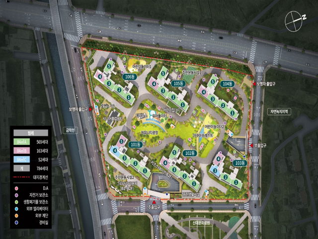 용인 푸르지오 클루센트 단지배치도